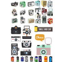2 pcs/lot Vintage Camera and Film Deco DIY Planner Sticker Pack Notebook Agenda Stickers Cute Stationery School Stuff