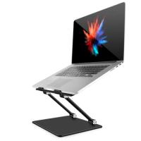 Height Adjustable Laptop Stand Compatible with MacBook Pro/Air 7-17.3 Inch Laptop Aluminum Laptop Stand Foldable dj Laptop Stand