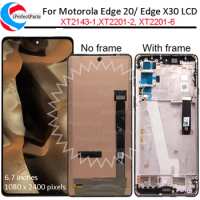 6.7'' Original For Motorola Moto Edge 20 Edge20 LCD XT2143-1 Display Touch Screen Digitizer For Motorola Edge X30 LCD XT2201-2