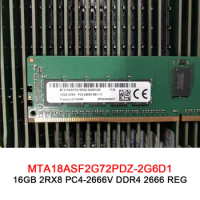 MTA18ASF2G72PDZ-2G6D1 For MT Memory 16GB 16G 2RX8 PC4-2666V DDR4 2666 REG RAM