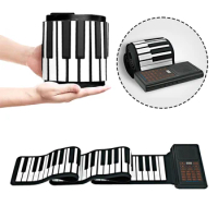 Electric Hand Roll Piano Keyboard Digital Music Piano Roll Up Piano Keyboard Flexible Piano Keyboard 88 Keys for Adults Kids