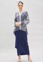 Loveaisyah Loveaisyah Premium Batik Lace Top &amp; Satin Wrap Skirt Modern Baju Kurung
