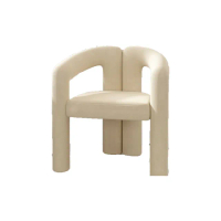 【WELAI】網紅奶油風臥室美甲店化妝椅-6色(休閒椅 梳妝凳 靠背椅)