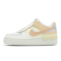Nike 休閒鞋 Wmns Air Force 1 Shadow 女鞋 米白 粉橘 拼接 AF1 DZ1847-114
