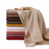 High Quality Soft Wide Brim Modal Thin Solid Color Shawl Breathable Modal Cotton Shawl