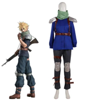 Cloud Strife Cosplay Game FF7 Costume Adult Men Fantasia Battle Uniform Full Set Halloween Carnival Party Warrior Disguise Suit