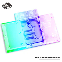 BYKSKI Water Block for XFX RX480 RS / RX590 Fatboy/HIS RX 580 IceQ X2 OC 8GB (HS-580R8LCBR) Graphic Card Radiator A-XF48BW-X
