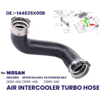 1PCS Intercooler Turbo Hose Pipe Black 144635X02B 144635X04B 144635X00B For Nissan NP300 Navara Pathfinder III