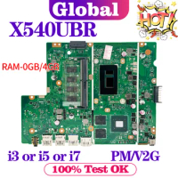 KEFU Mainboard X500U X543U R540U P540U F540U A540U K540U X540UV X540UB X540UBR Laptop Motherboard I3 I5 I7 0GB/4GB/8GB-RAM