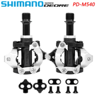 SHIMANO DEORE PD-M540 Pedals for Mountain Bike Self-locking Cross Country Ride SPD Dual Sided MTB Original Bicycle Parts