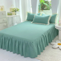 COD Brushed Korean Style Lace Bed Cover Single Piece Dust Cover Bed Skirt Bed Cover Bed Set Bed Grou