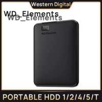 Western Digital WD Elements Portable HDD 1TB 2TB 4TB 5TB USB3.0 External HD Hard Disk Drive for Laptop Computer Mini PC MacBook