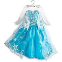 European and American Style Girls' Popular Dress Christmas Dress Halloween Performance Costume Elsa