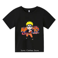 Boys Naruto T-shirt Anime Mascot Naruto Kakashi Children's Role-playing Tshirt Children's 3D Printed Short Sleeved Clothing