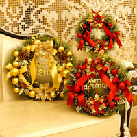 花環門掛花圈掛飾櫥窗布置用品酒店商場道具聖誕節裝飾品40CM牆飾