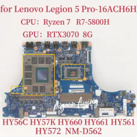 NM-D562 Mainboard for Lenovo Legion 5 Pro-16ACH6H Laptop Motherboard CPU:R7-5800H GPU:RTX3070 8G DDR4 FRU:5B21B90027 Test OK