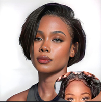 Pixie Cut Wig Human Hair Straight 13X4 HD Lace Front Wigs Wear and Go Glueless Wigs Human Hair Pre P