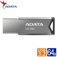【ADATA 威剛】UV350 64GB USB3.2 金屬隨身碟