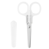 【MUJI 無印良品】不鏽鋼剪刀/左手用/透明.全長約10.5cm