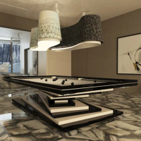 Custom solid wood billiard table black 89 ball home creative light luxury overlay simple home billiard