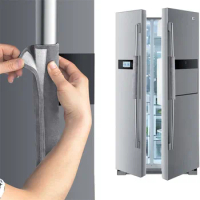 2Pcs Refrigerator Door Handle Cover Kitchen Appliance Handles Antiskid Protector Gloves for Fridge Oven Keep Off Fingerprints