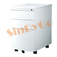 【鑫蘭家具】圓弧活動櫃  H65公分 白色 移動櫃 收納櫃 公文櫃