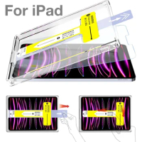 For iPad 7 8 9 10th 11 Pro mini 6 Air 2 2th 5th 6th 7th 8th Tempered Glass Screen Protector Easy Install Auto-Dust Removal Kit