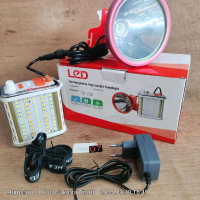 Senter kapala jumbo aki pisah LED 1000WATT MX-1153 kapasitas baterai 14.400mAh di lengkapi 2 port US