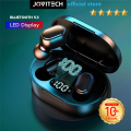 Jovitech T10 Earphone Bluetooth Wireless TWS Digital Display - Hitam, Putih, Biru