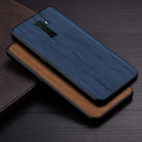Case For Realme X2 Pro coque simple unique design lightweight wooden pattern pu leather cover funda