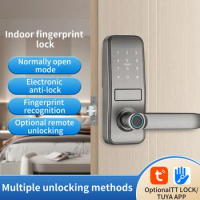 Fingerprint password door lock TUYA smart lock home electronic reading card fingerprint password door lock home electronic lock