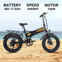 Electric Bicycle 48V 750W Fat Tire Electric Bike 20 Inch folding Outdoor Best Mountain Bicycle Snow Ebike