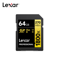Lexar 雷克沙 Professional 1800x SDXC UHS-II 64G記憶卡 GOLD 系列