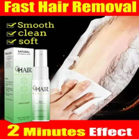 2 Minutes Fast Hair Removal Spray Painless Hair Growth Inhibitor Arm Armpit Leg Permanent Depilatory for Men Women Repair Care