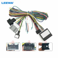 LEEWA Car Audio Radio DVD Android 16PIN Power Cable Adapter With Canbus Box For Ford Fiesta(09-11) Power Wiring Harness #CA6471