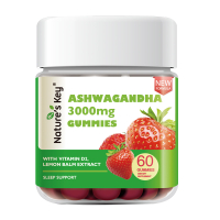 Natures Key Ashwagandha Gummies Stress Relief Smooth Mood With VD2 Root Extract (60 Gummies)