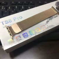 適用iwatch9華強北ultra2代S8不鏽精鋼磁吸米蘭蘋果s7654se手錶帶玫瑰金【米蘭磁吸鋼帶】42mm-44mm-45mm-49mm錶盤