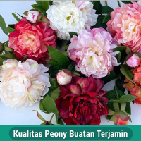 Artificial rose 2 heads rose Artificial peony Artificial Flower For Party Wedding Home Decorpeonyflo