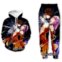 phechion New Men/Women Anime Guilty Crown 3D Print Clothing Long Sleeve Fashion Sweatshirt Hoodies Men Sport Long Pants P56