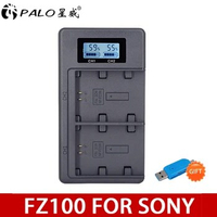 PALO NP-FZ100 NPFZ100 FZ100 Battery Charger for Sony Alpha a9, Alpha a7R III, A7R MARK 3, Alpha a7 III, A7 MARK 3