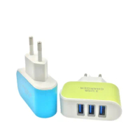 2022 NEW Arrival 3 Ports 3.1A Triple USB Port Wall Home Travel AC Charger Adapter US EU Plug Mobile Phone Charger Dropshipping