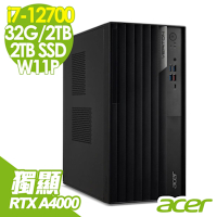 Acer 宏碁 Veriton VM4690G 商用電腦 (i7-12700/32G/2TB+2TB SSD/RTX A4000-16G/W11P)