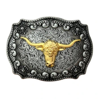 Brand Designer Golden OX Head Belt Buckles for Men Western Cowboys Rodeo Bull пряжка для ремня мужчин Dropshipping
