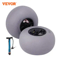 VEVOR Beach Balloon Wheels 13" Replacement Sand Tires TPU Cart Tires for Kayak Dolly Canoe and Buggy w/ Free Air Pump 2-Pack