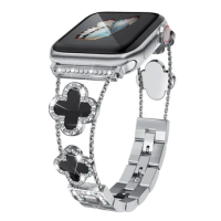 Luxury Metal Diamond Slim Glitter Apple Watch Band, 38mm 40mm 42mm 44mm 45mm Watch Series8/7/ 6/5/4/3, Apple Watch Series Band