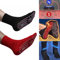 Self-heating physiotherapy socks Tourmaline Therapy foot massage warm socks Healthy care feet Massage Tool
