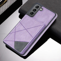 Luxury Card Holder Wallet Phone Case For Samsung Galaxy S22 S21 FE S20 Plus Note20 Ultra A51 A71 A52 A12 A53 5G PU Leather Funda
