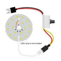 DC5V Stepless USB Manual Knob LED Dimmer Switches for LED Strip Light Brightness Adjustment USB Fan Speed Controller