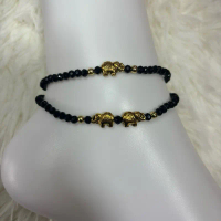“LOOK AT THIS! Our latest 4mm Crystal Elephant Charm Anklet is finally here and it’s giving major cu
