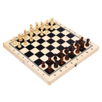 Folding Chess Set Magnetic Wooden Folding Chess Set Felted Game Board Interior Storage Adult Kids Gift Family Game Chess Board